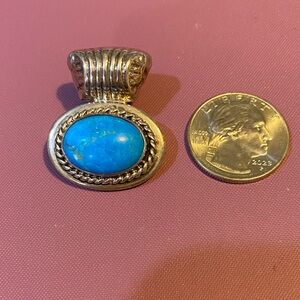 Silver and Blue Stone Pendant